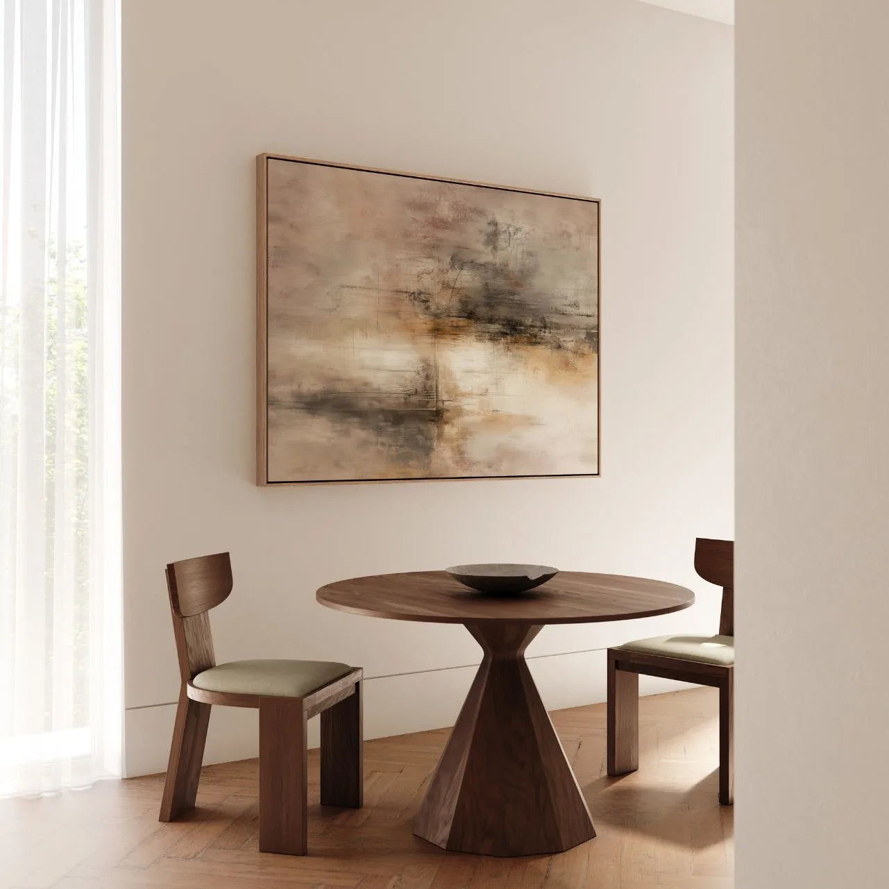 Toile encadrée Beige Matière