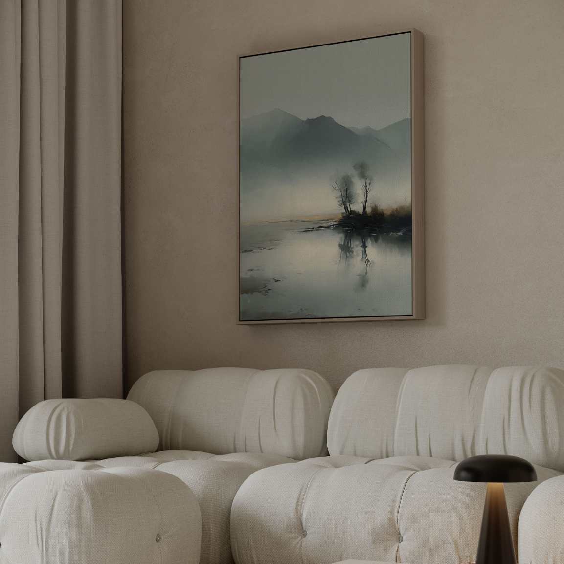 Framed Canvas Print Mountain Lake