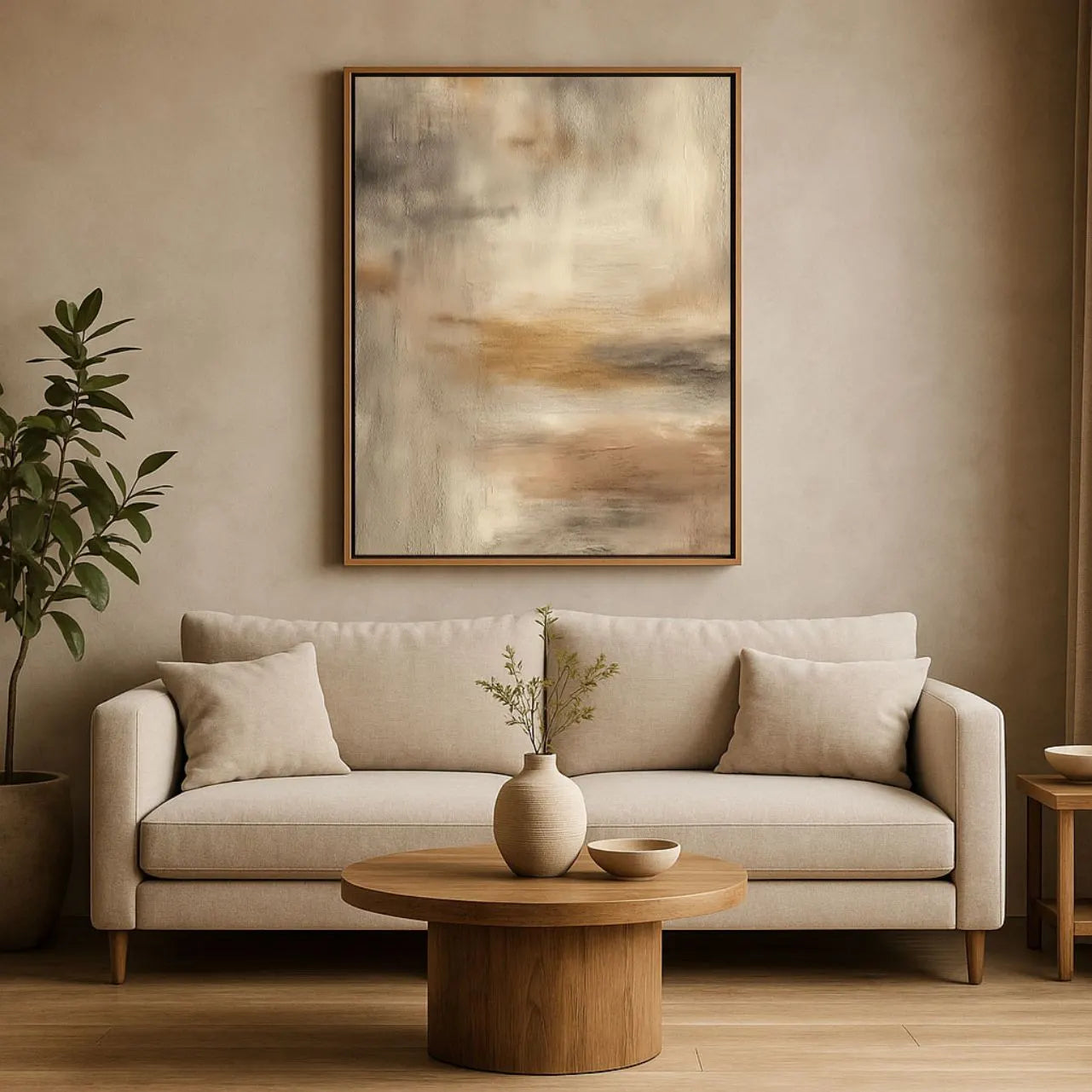 Framed Canvas Print Earthlight Glow