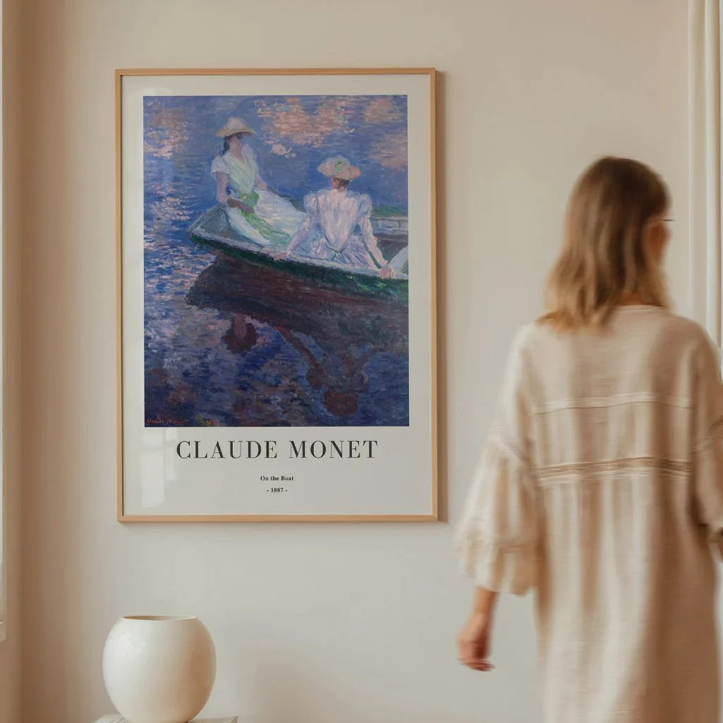 Claude Monet – En Bateau (1887) Affiche