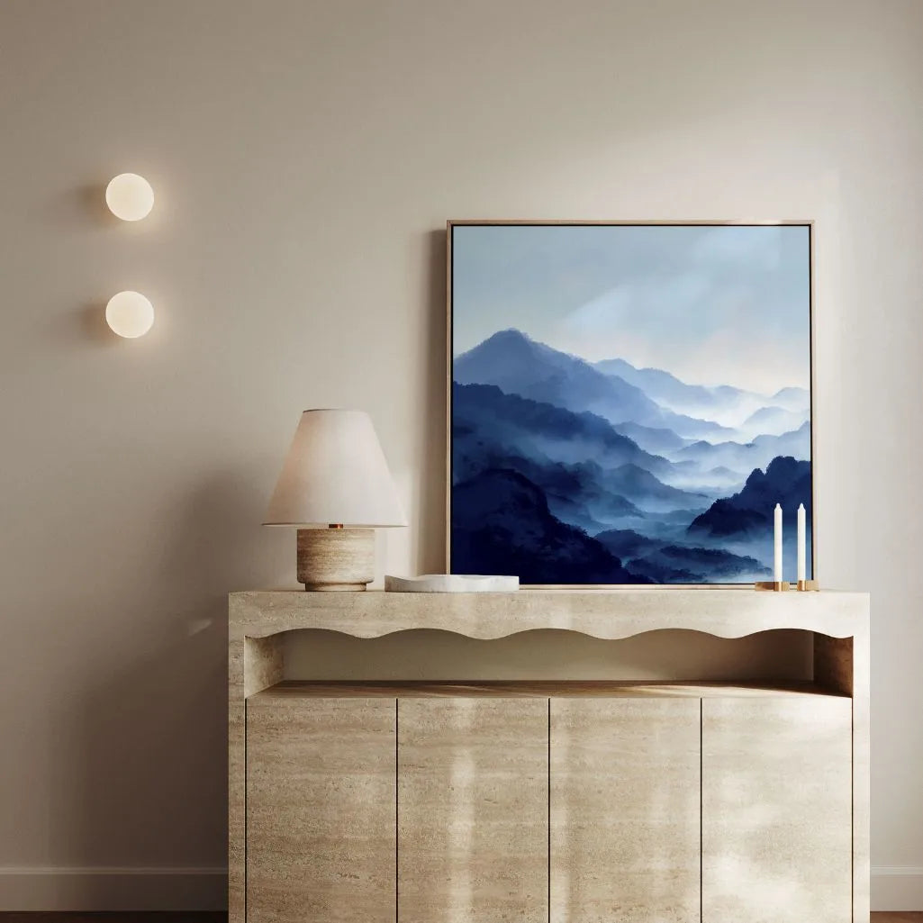 Toile encadrée – Vallée bleue