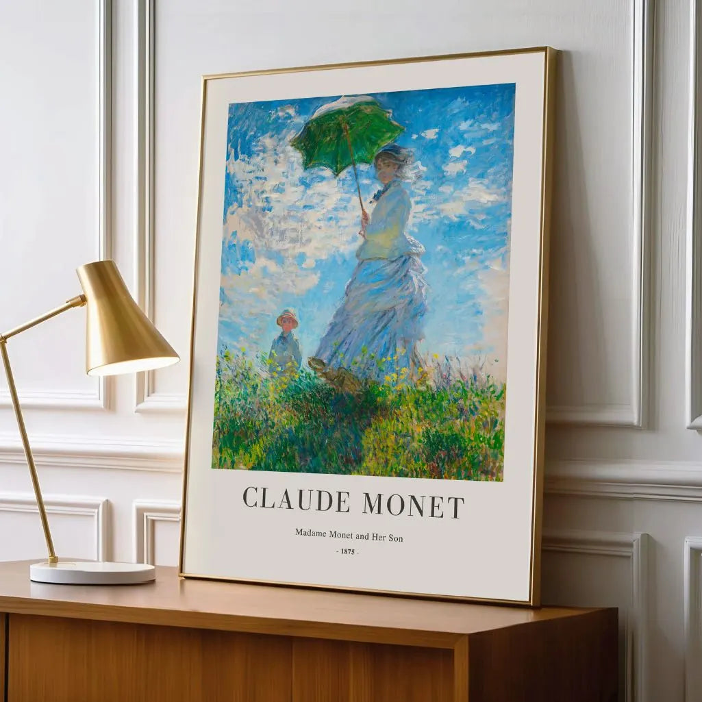 Claude Monet – Madame Monet à l’ombrelle Affiche