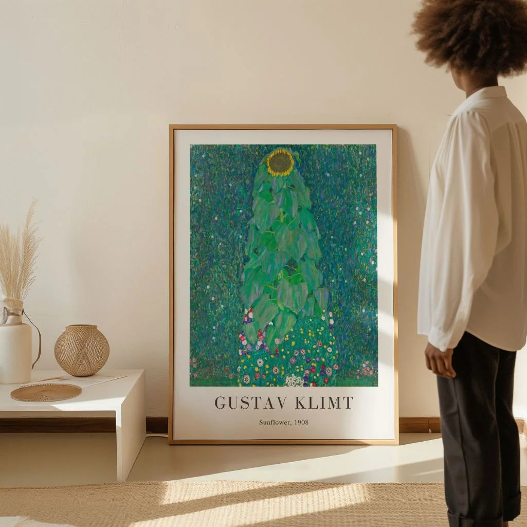 Klimt Sunflower Poster