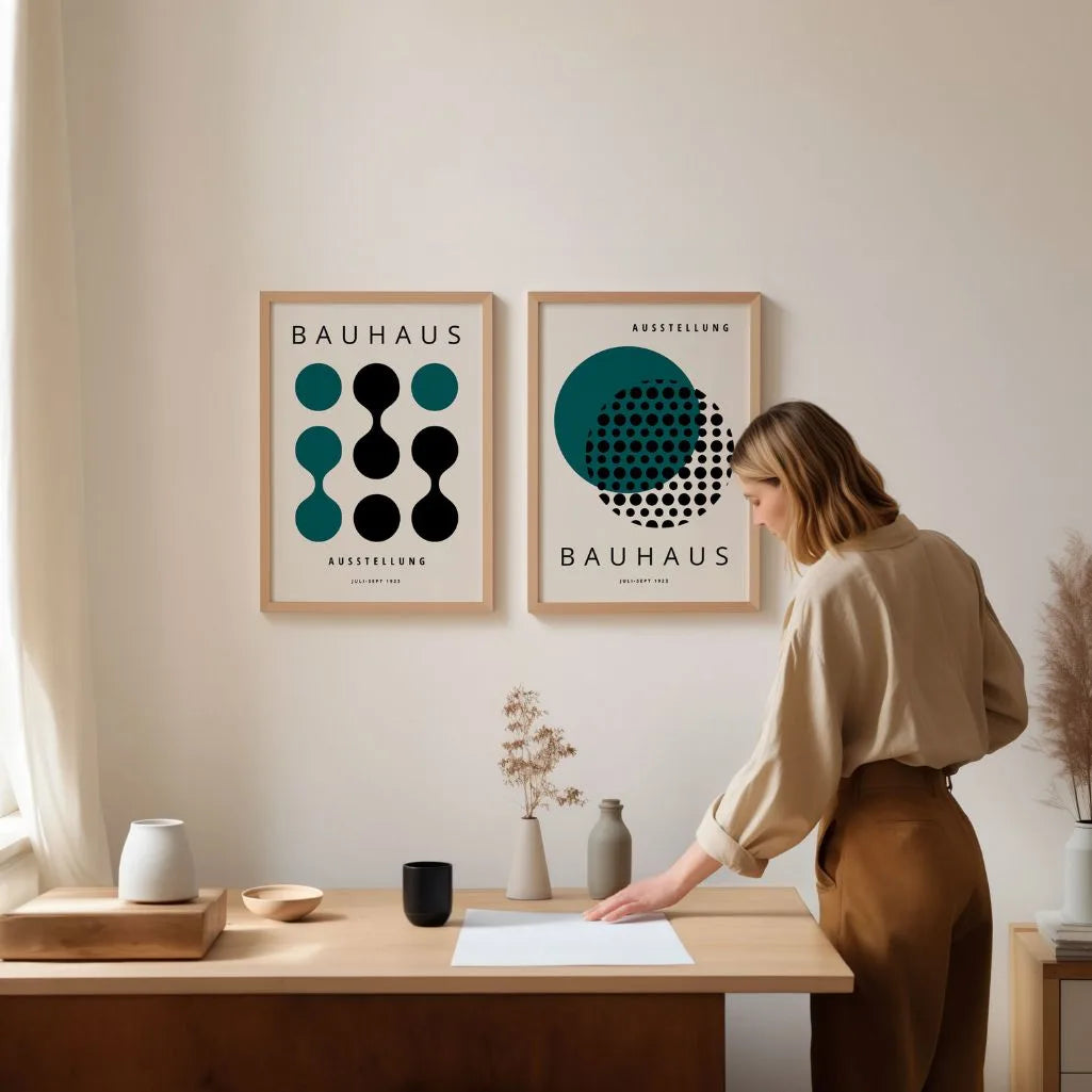 Bauhaus Noir Vert – Lot de 2 affiches