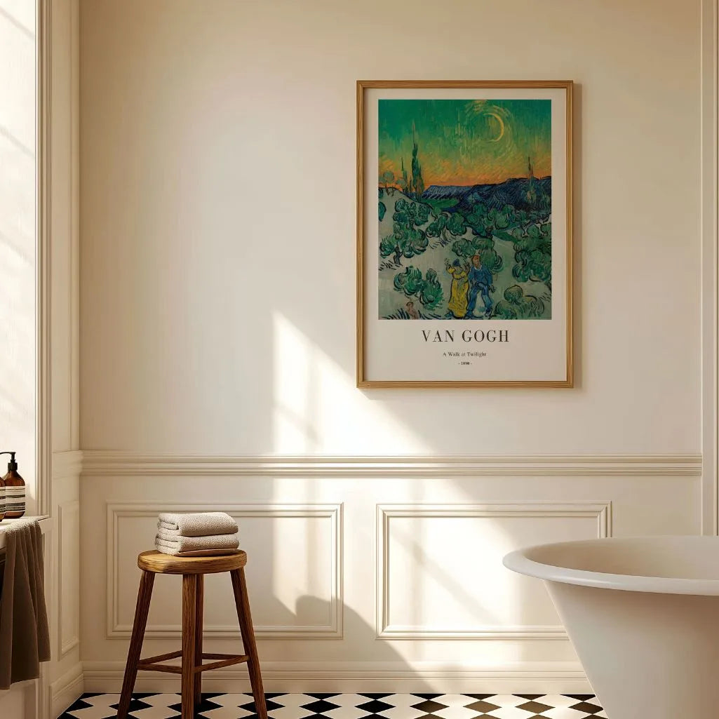 Vincent van Gogh A Walk at Twilight Poster