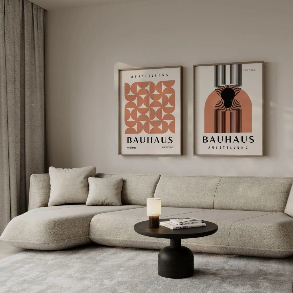 Duo Géométrique Bauhaus – Lot de 2 affiches