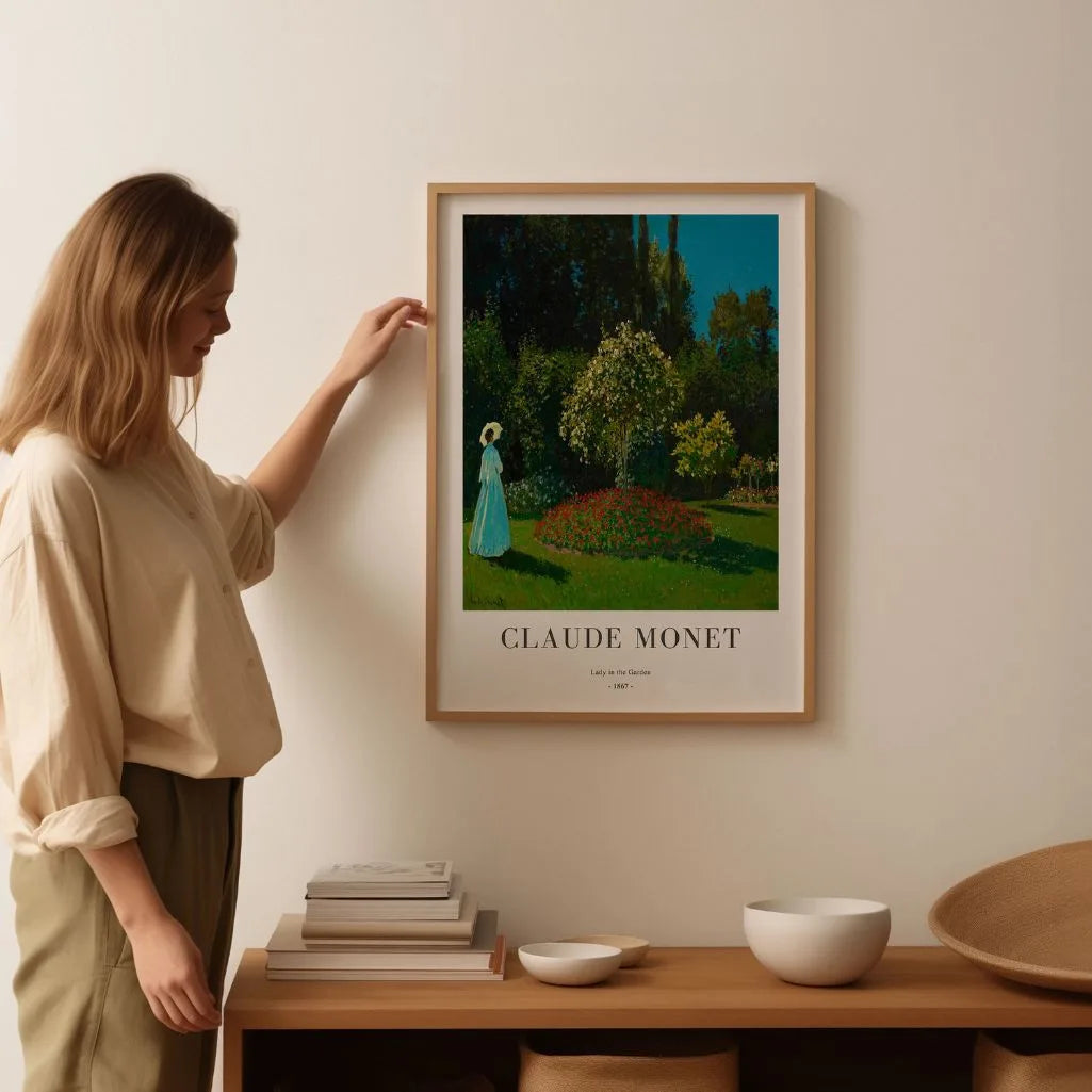 Claude Monet – Dame dans le jardin Affiche