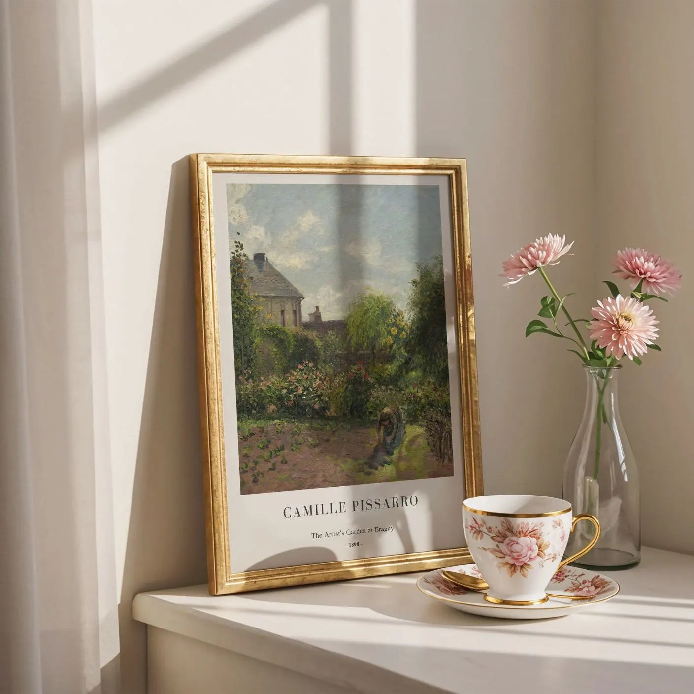 Pissarro Eragny Garden Afternoon Poster