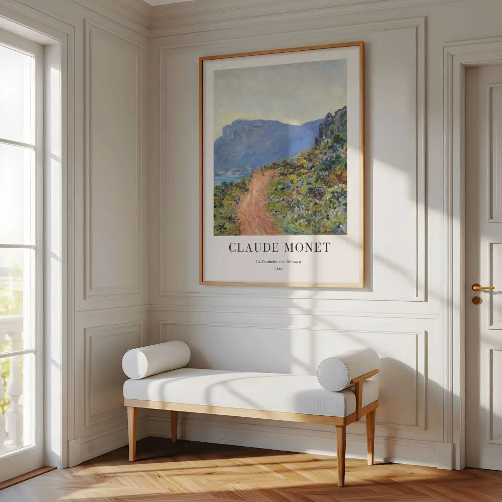 Claude Monet – La Corniche près de Monaco (1884) Affiche