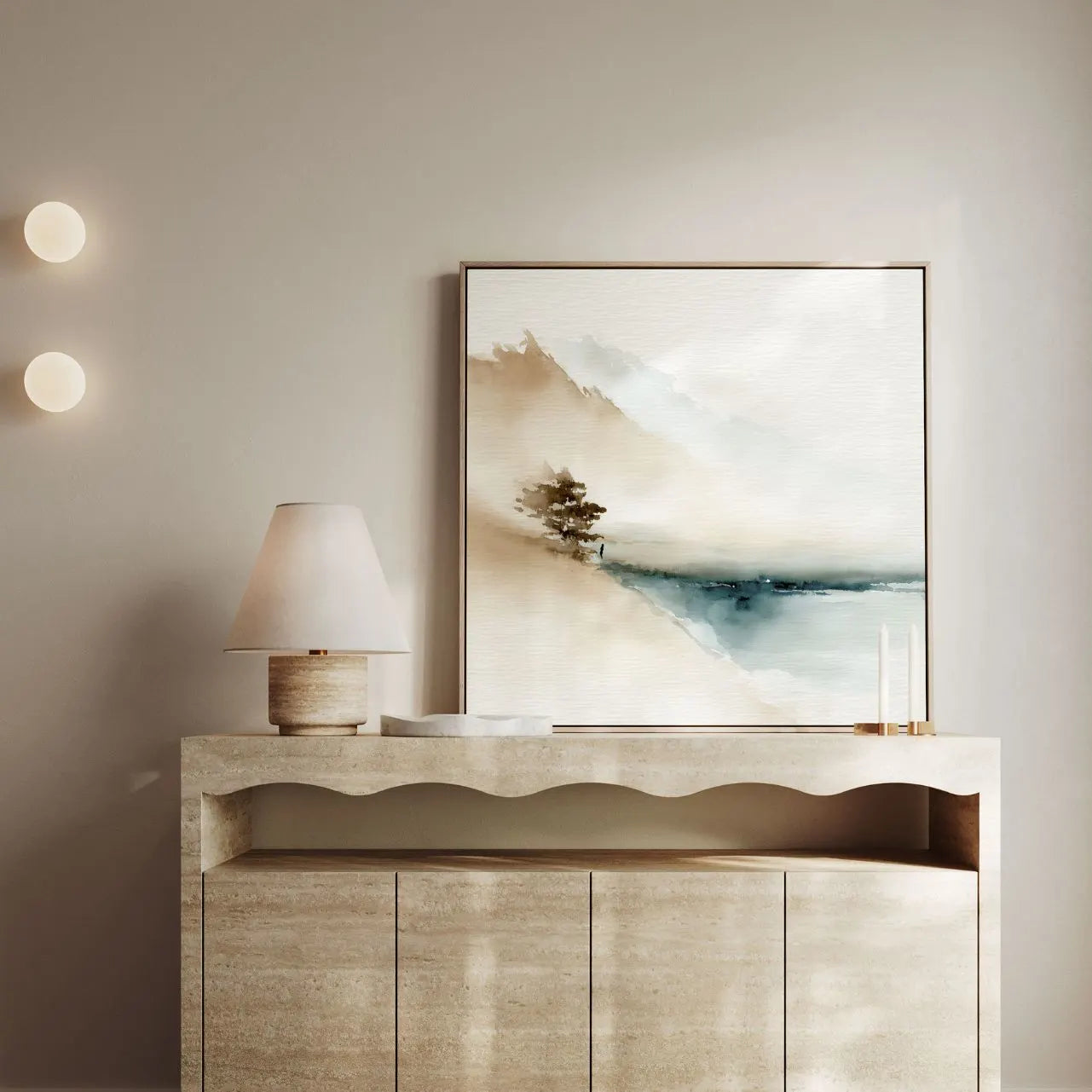 Toile encadrée – Silence au rivage