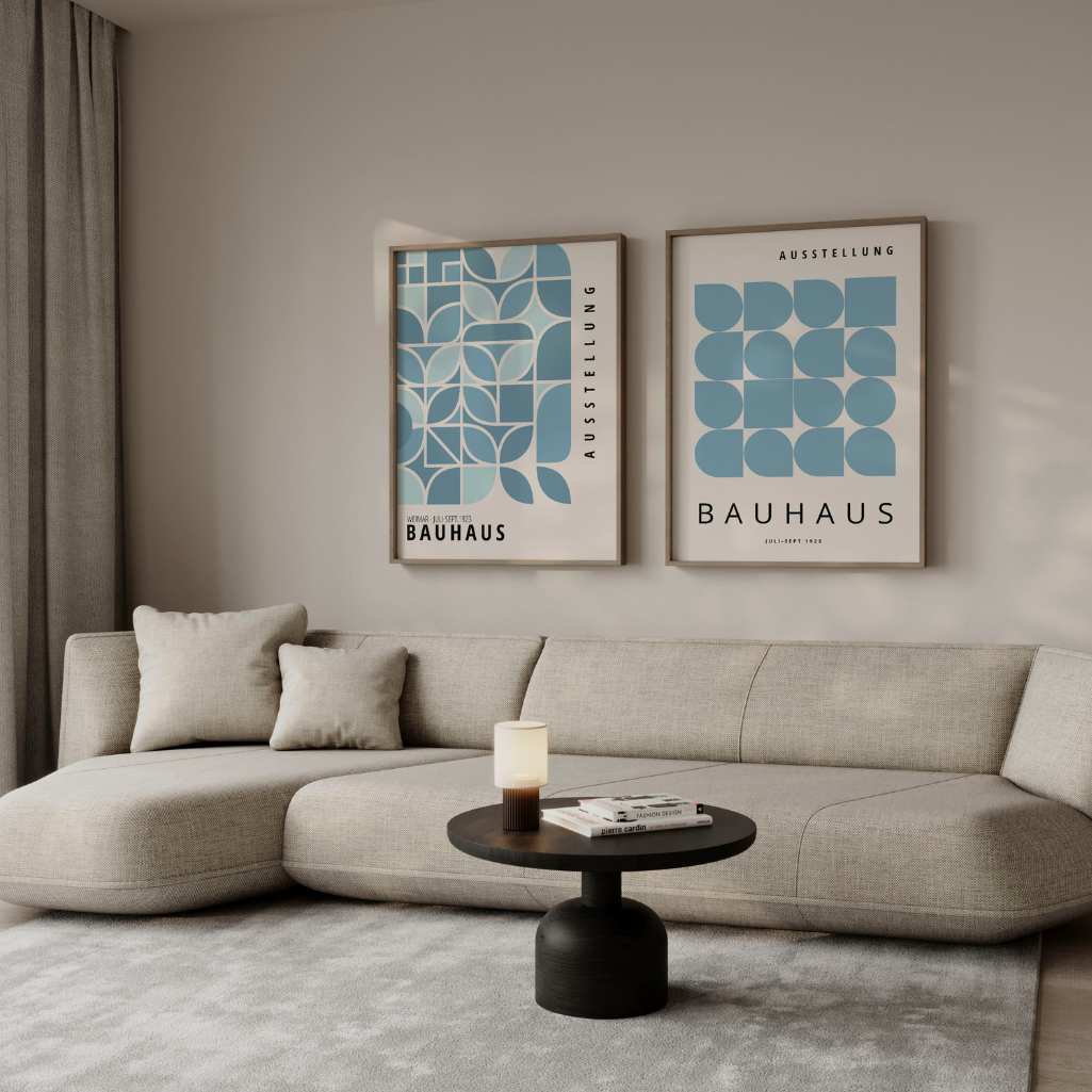 Bauhaus Bleu – Lot de 2 affiches