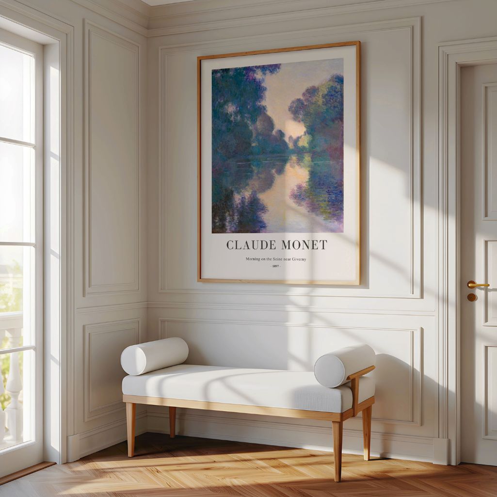 Monet Misty Morning Seine Poster