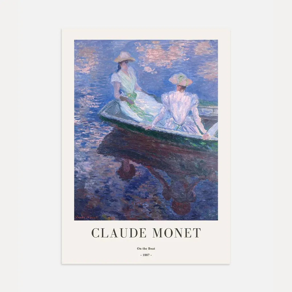 Claude Monet – En Bateau (1887) Affiche