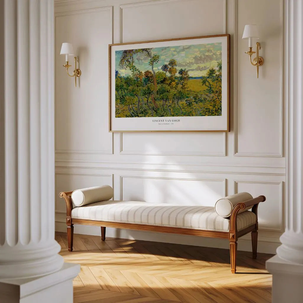 Vincent van Gogh Sunset at Montmajour Poster