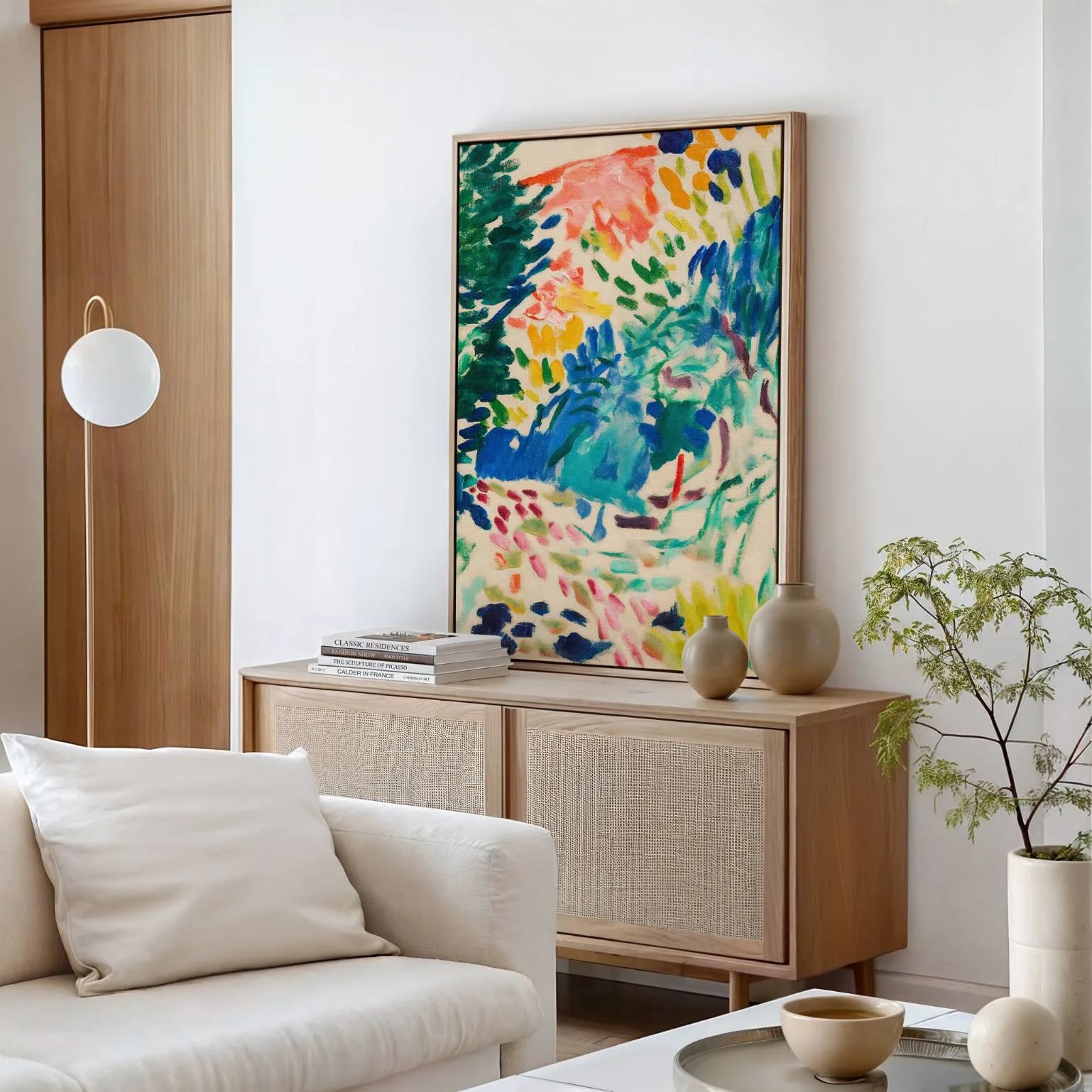 Framed Canvas Print Landscape at Collioure