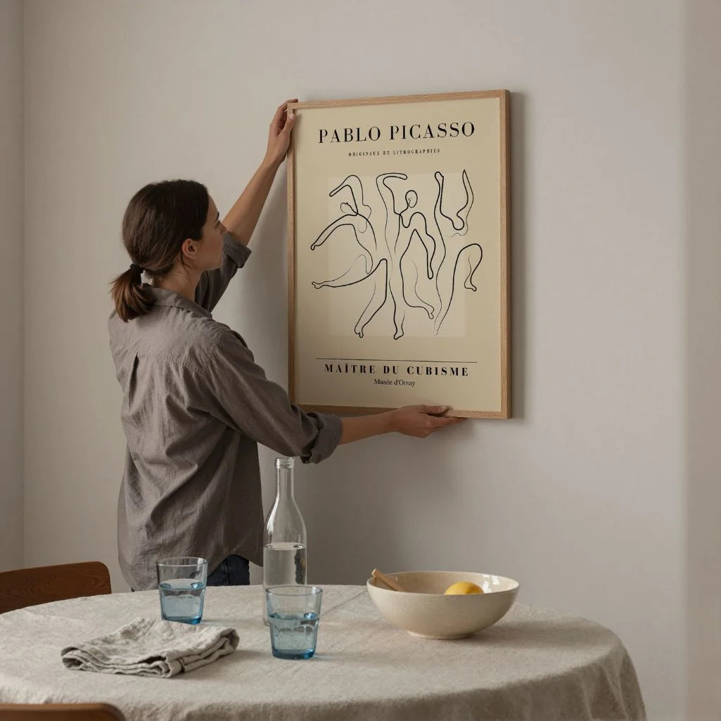 Picasso-Inspired Dance of Forms Poster