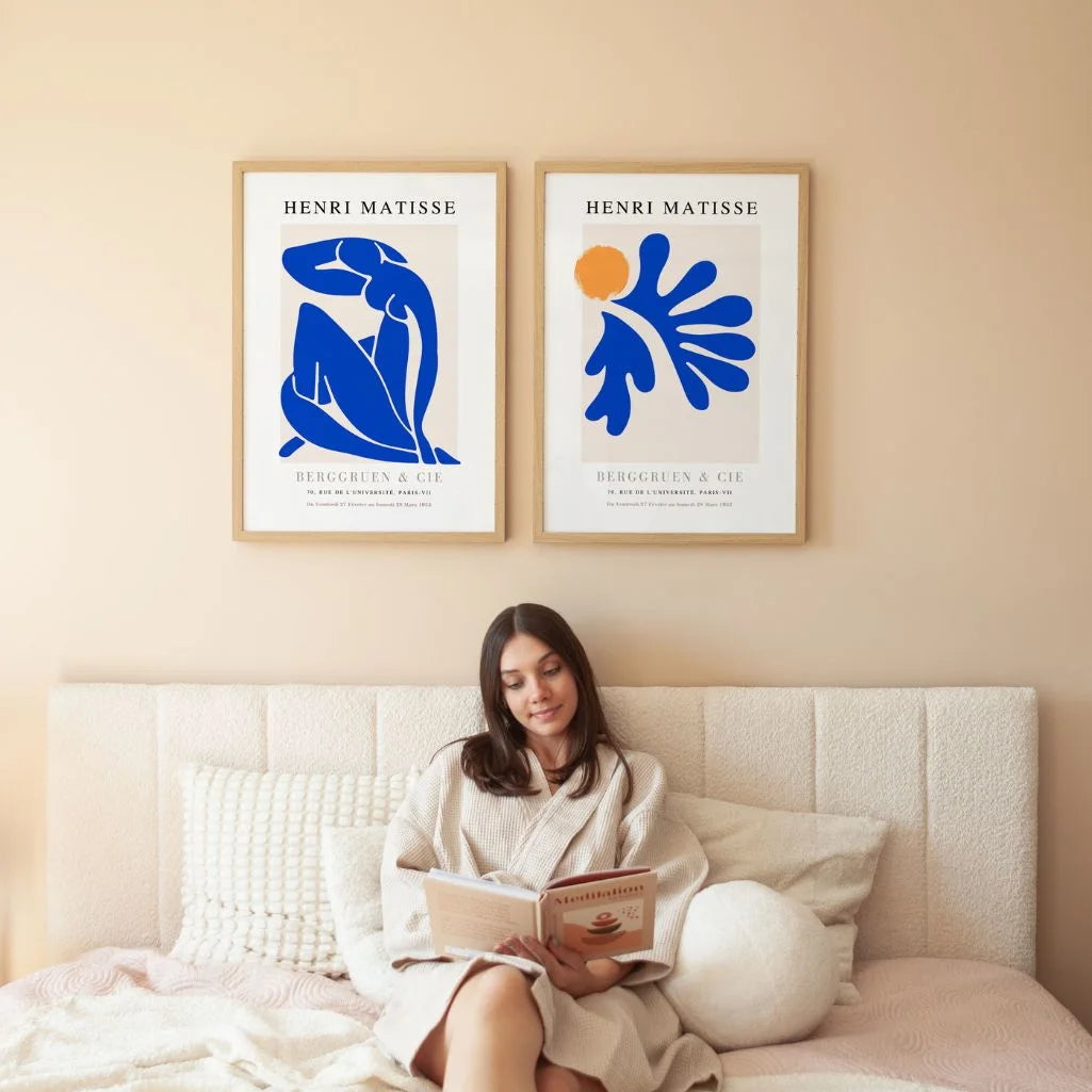 Matisse Blue Cut-Outs Poster Set of 2