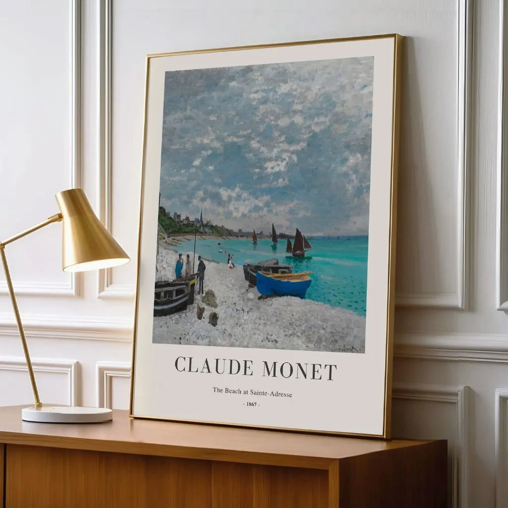 Monet Beach at Sainte-Adresse Poster