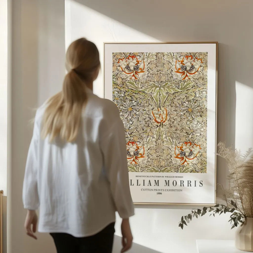 William Morris Honeysuckle Botanical Poster