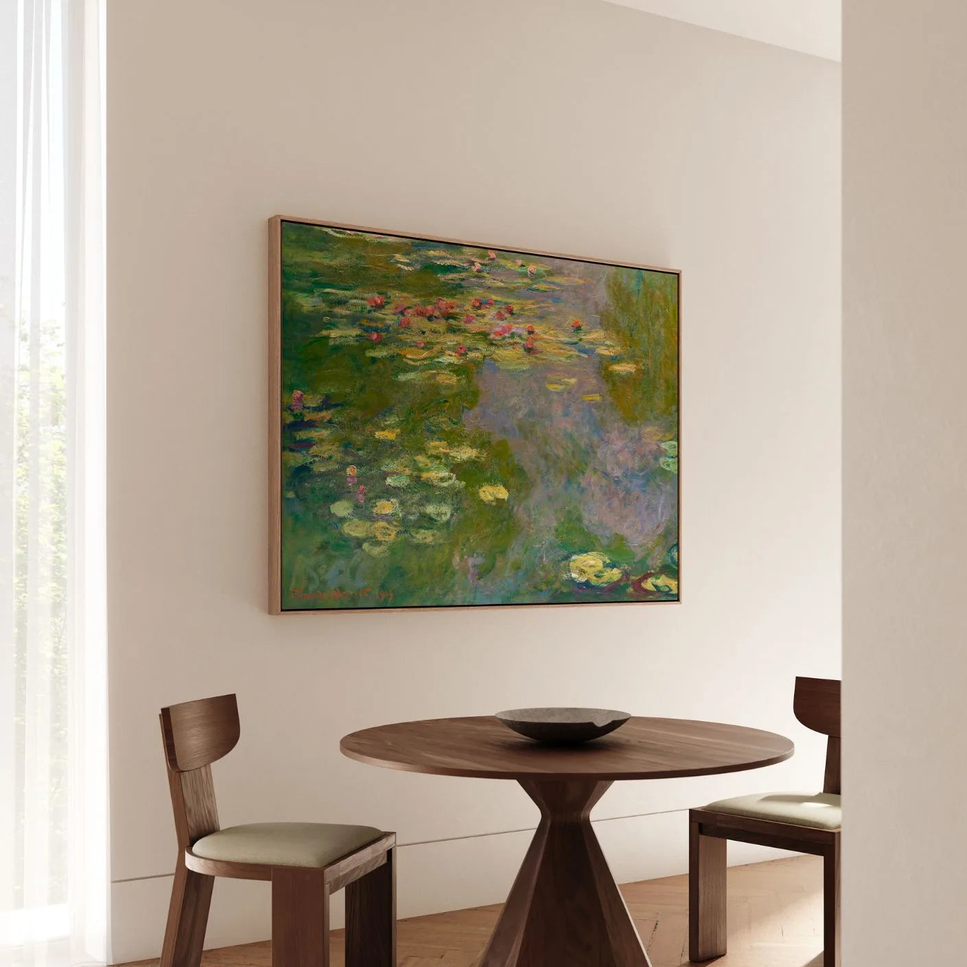 Claude Monet Water Lilies Framed Canvas Print