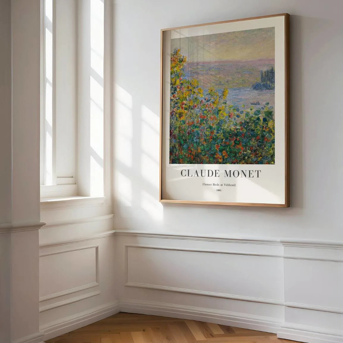 Affiche Claude Monet – Parterres de fleurs à Vétheuil