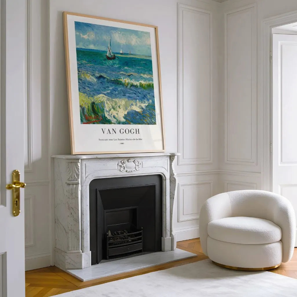 Van Gogh Seascape near Saintes-Maries Poster