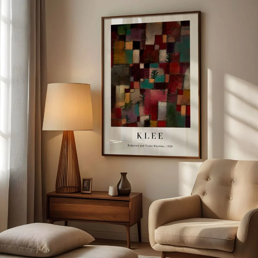 Paul Klee Redgreen and Violet Rhythms Poster