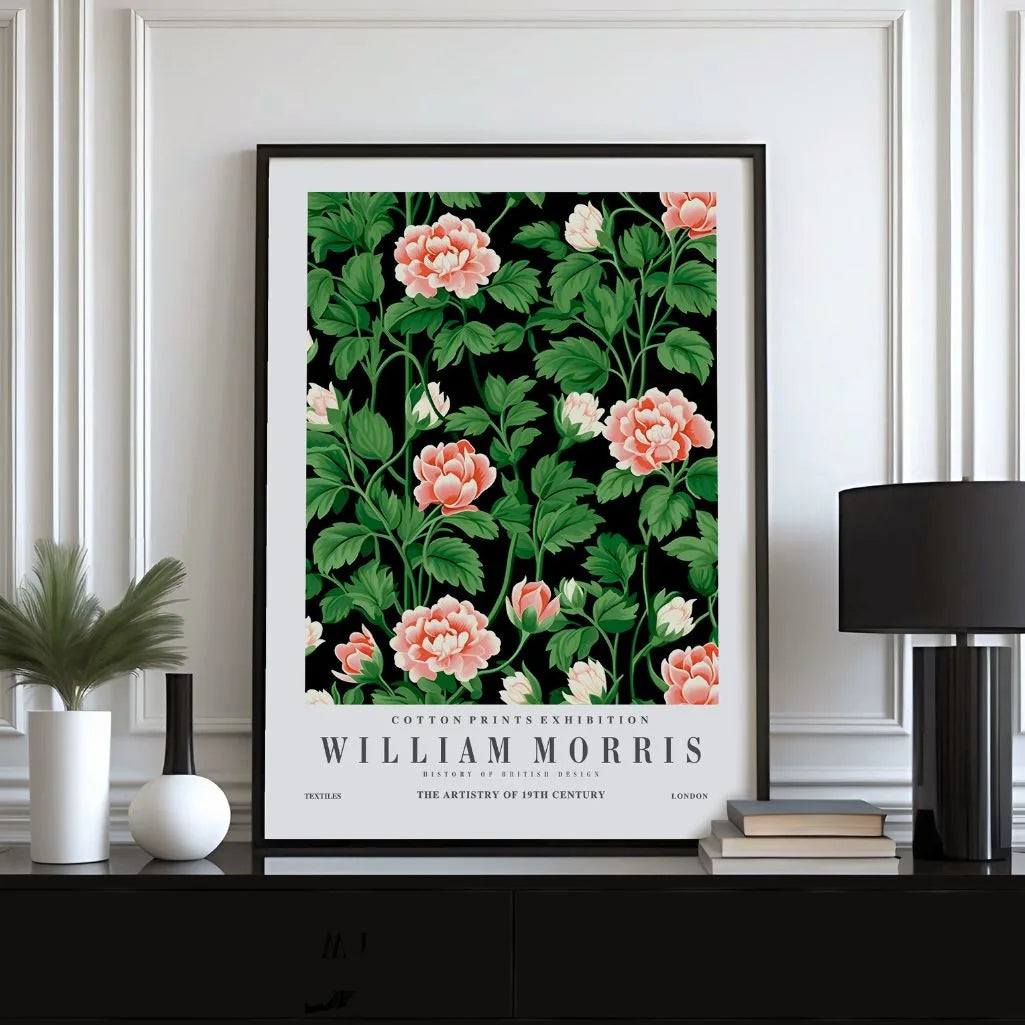 William Morris Pink Floral Poster