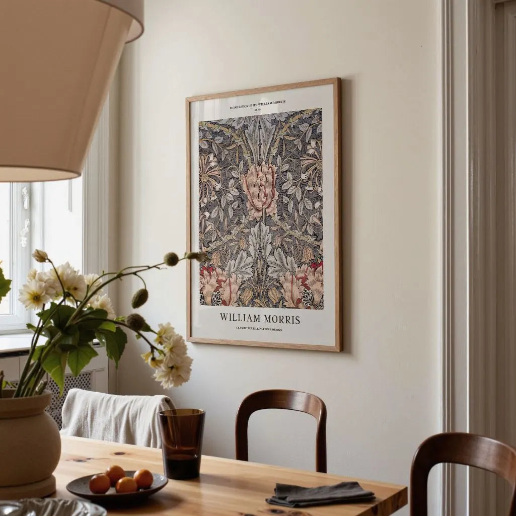 William Morris Honeysuckle Floral Poster