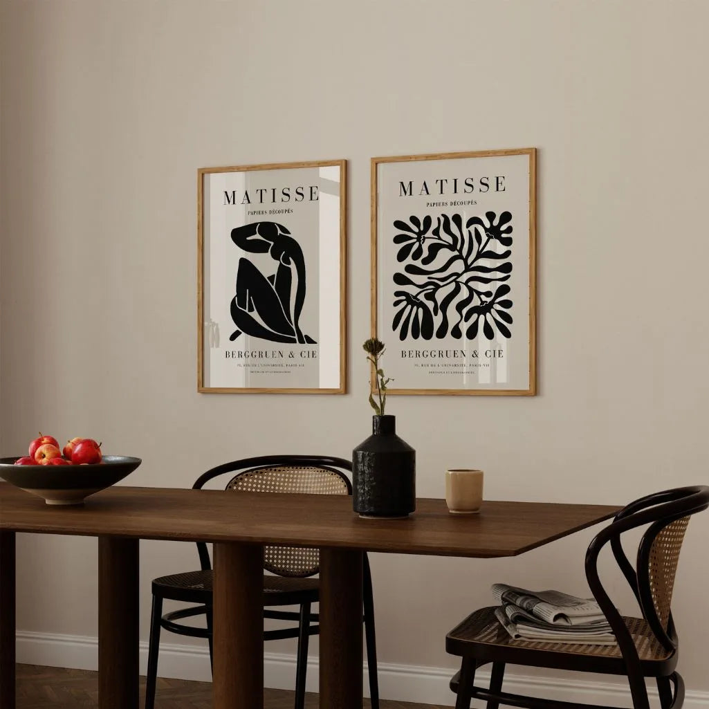 Matisse Black Abstract Forms – Set of 2 Posters