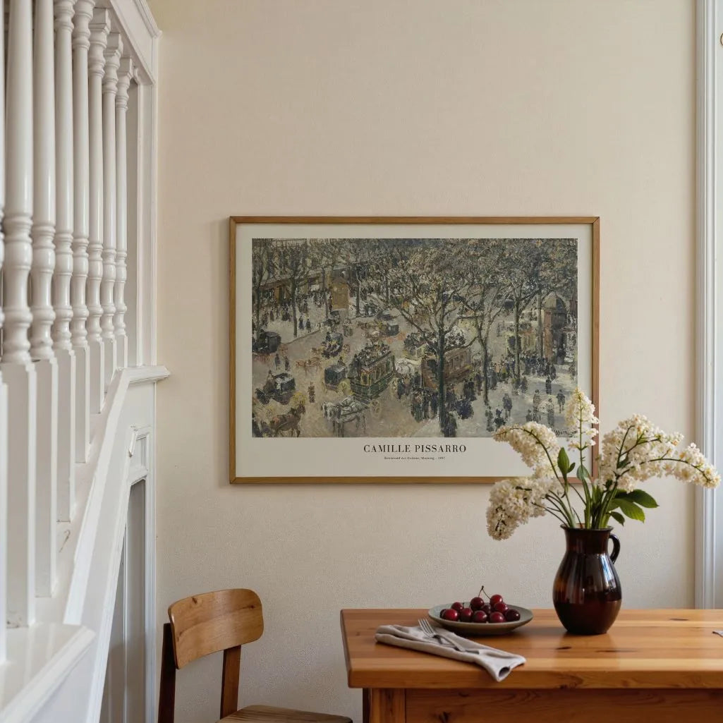 Camille Pissarro – Boulevard des Italiens, matin Affiche
