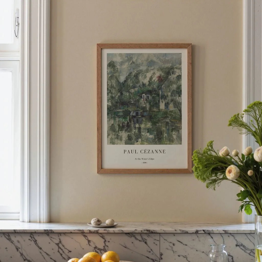 Paul Cézanne At the Water’s Edge Poster