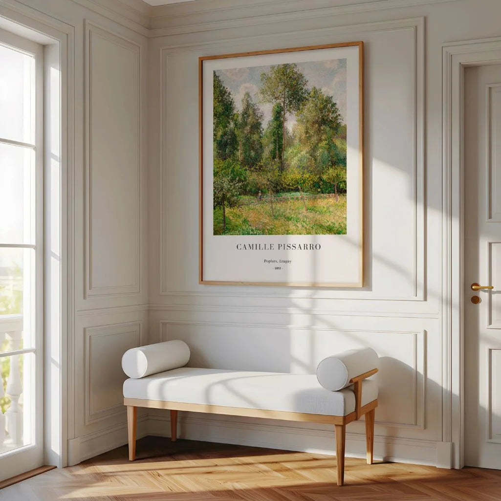 Camille Pissarro – Peupliers à Éragny Affiche