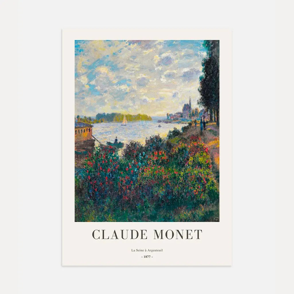 Claude Monet – La Seine à Argenteuil (1877) Affiche