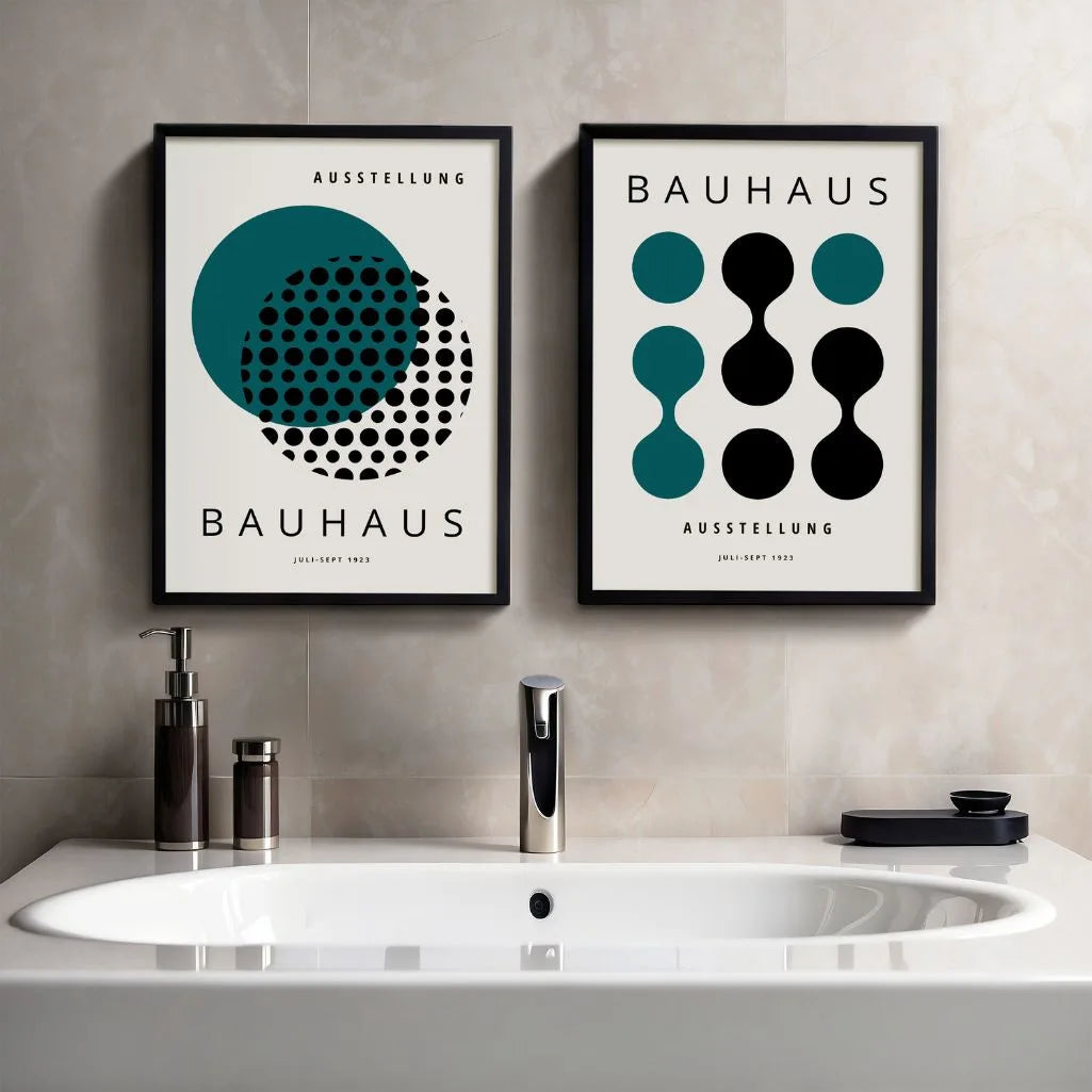 Bauhaus Noir Vert – Lot de 2 affiches
