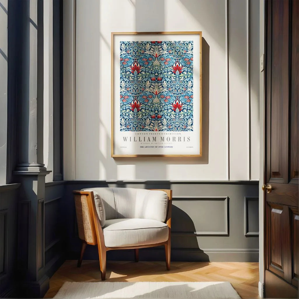 William Morris Blue Garden Poster