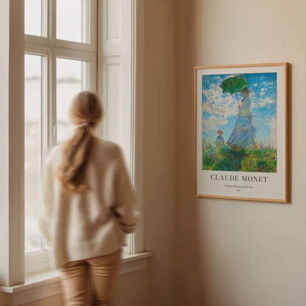 Claude Monet – Madame Monet à l’ombrelle Affiche