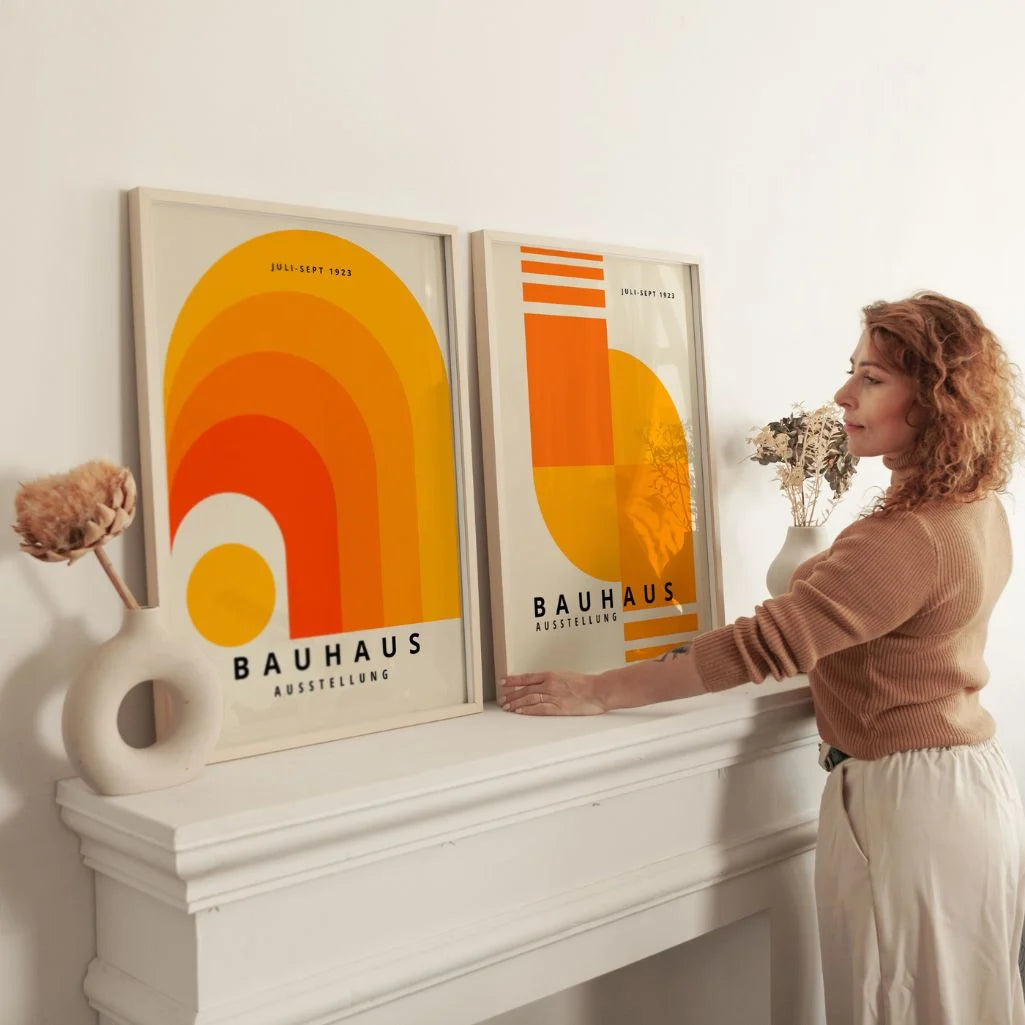 Bauhaus Énergie Orange – Lot De 2 Affiches