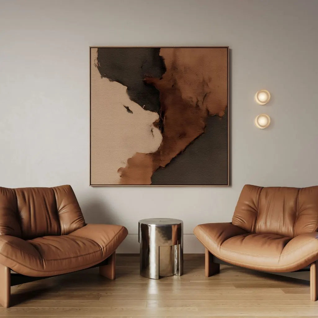 Toile encadrée – Abstraction sombre
