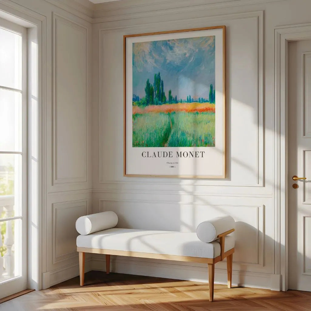 Monet Wheat Field Poster