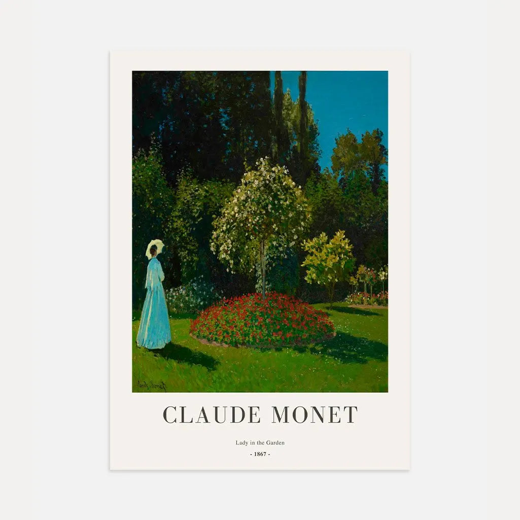 Claude Monet – Dame dans le jardin Affiche