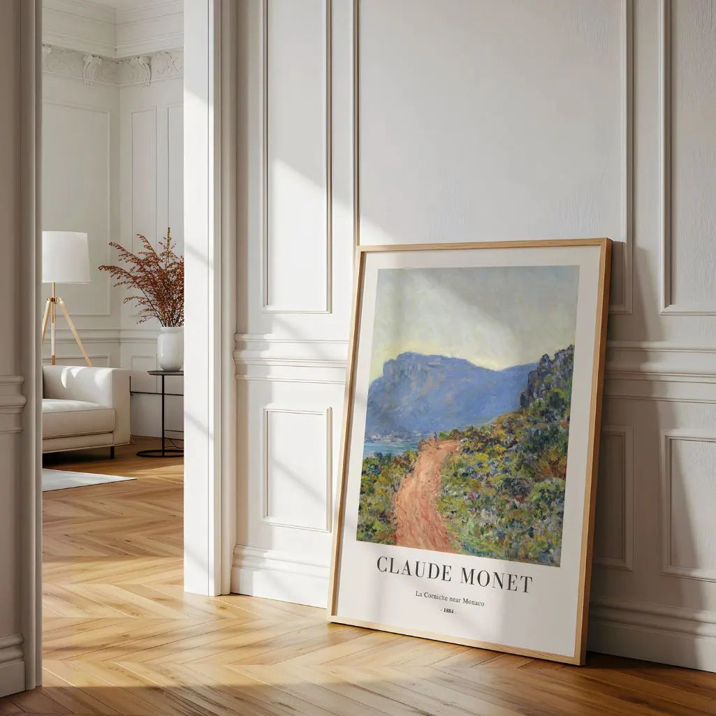 Claude Monet – La Corniche près de Monaco (1884) Affiche