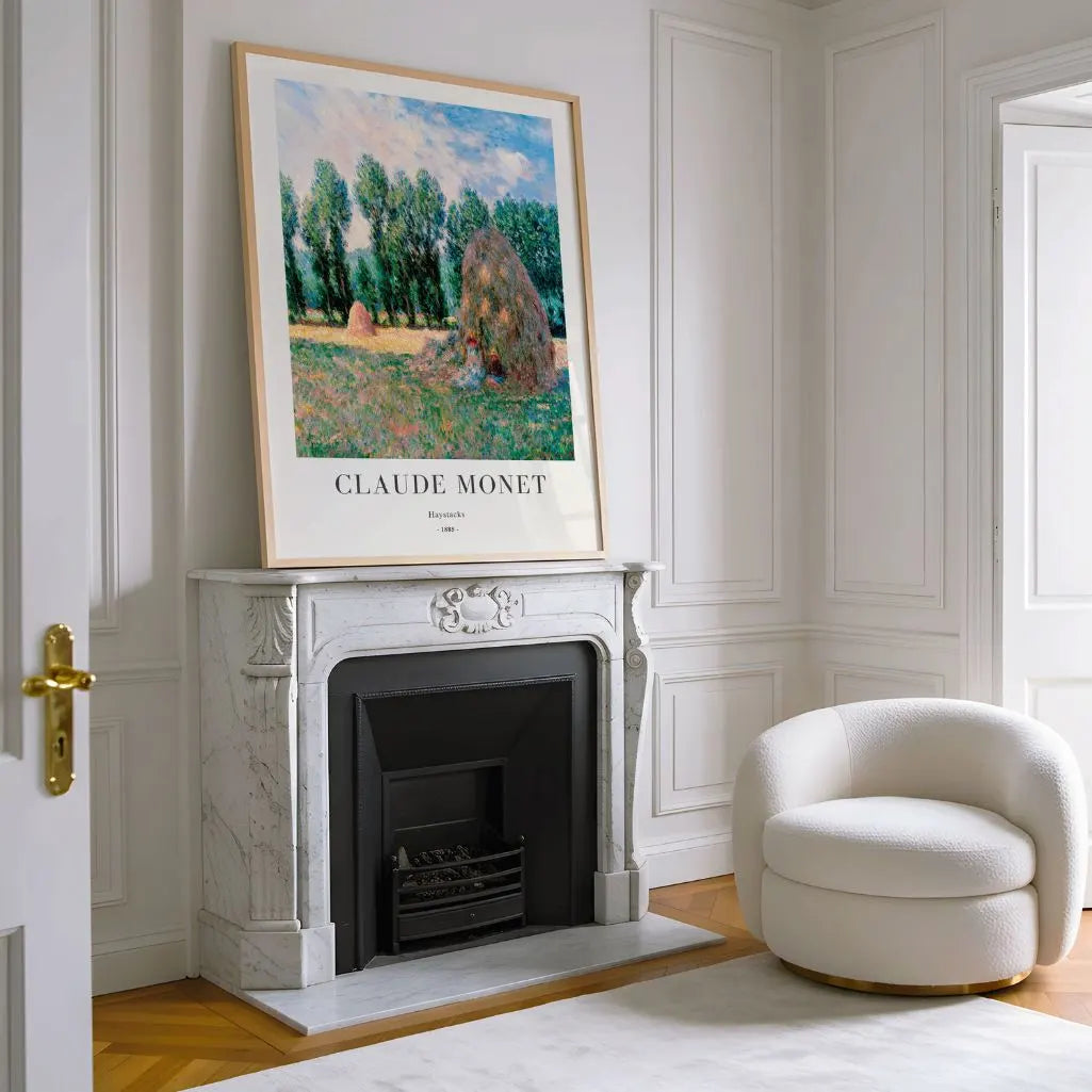 Monet Haystacks Poster