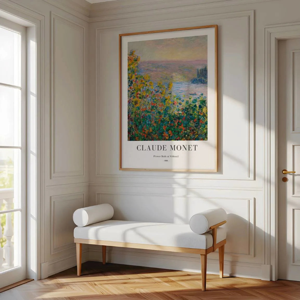 Affiche Claude Monet – Parterres de fleurs à Vétheuil