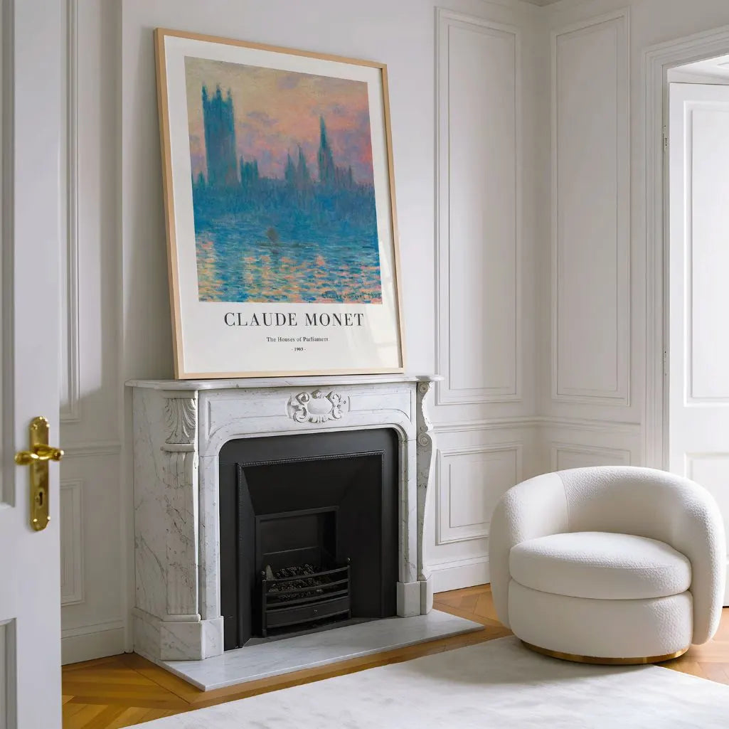 Claude Monet – Le Parlement de Londres Affiche