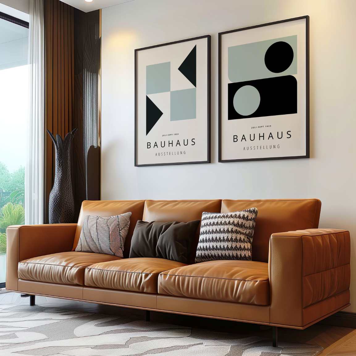 Bauhaus Geometry Poster Set of 2
