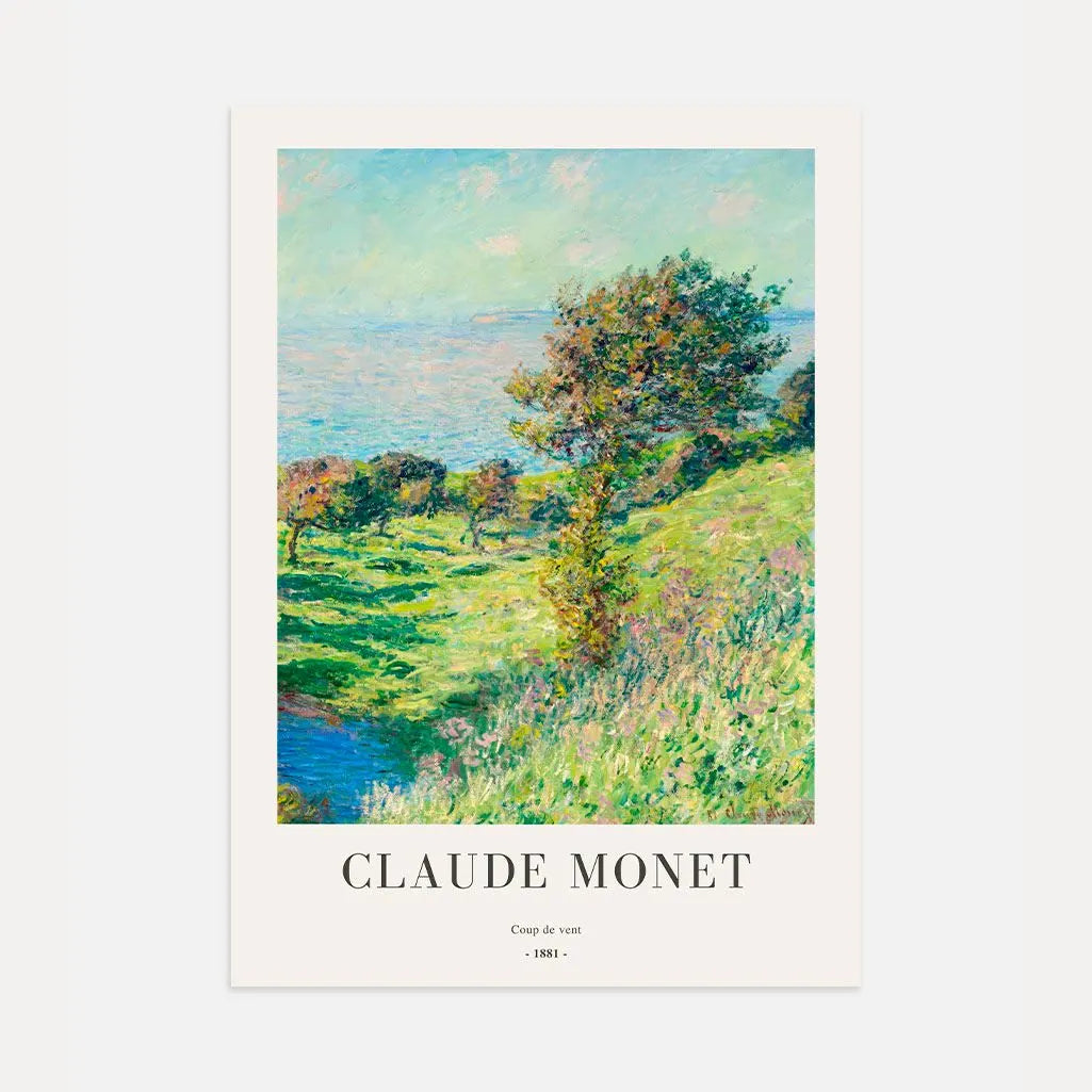 Claude Monet – Coup de vent (1881) Affiche