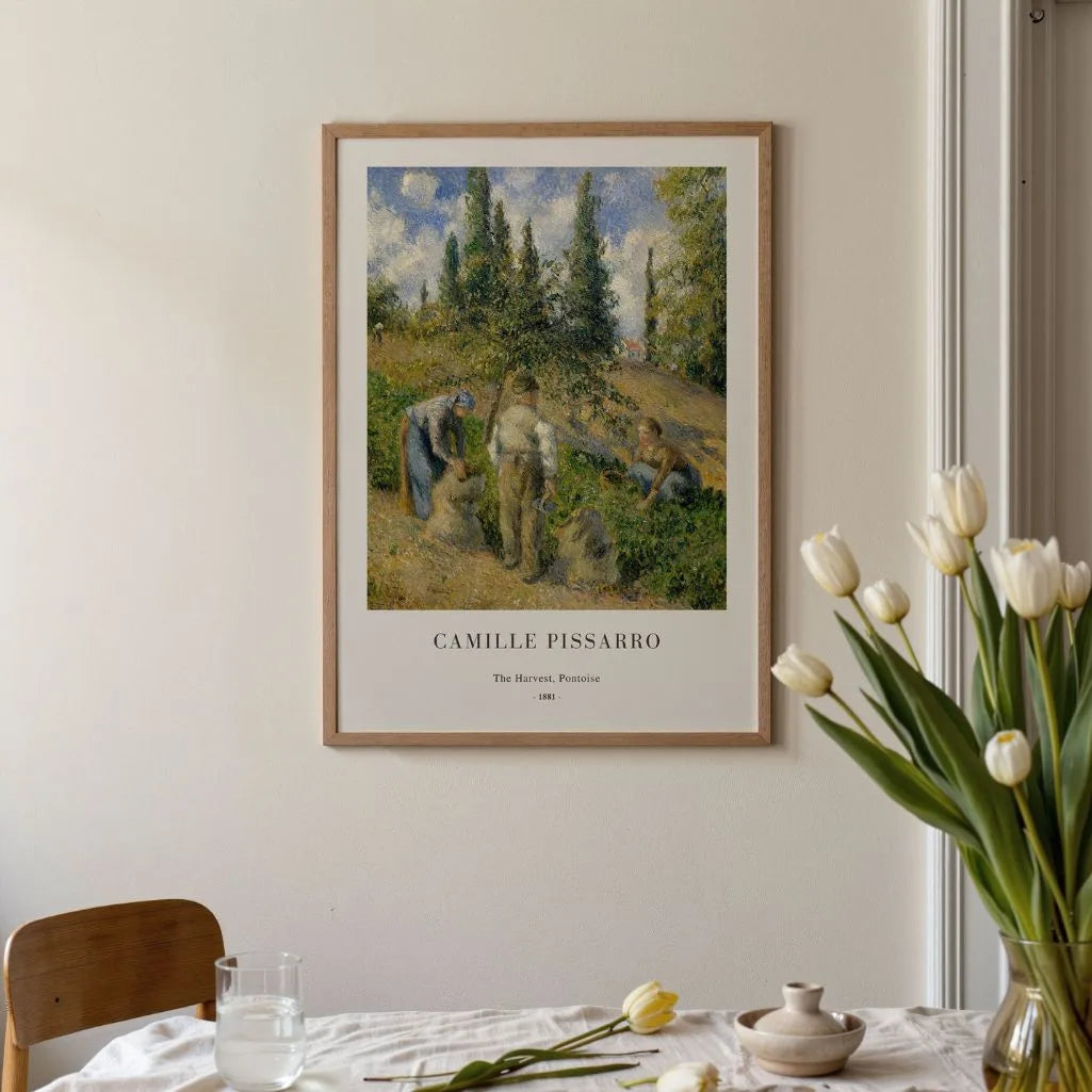 Pissarro The Harvest Pontoise Poster