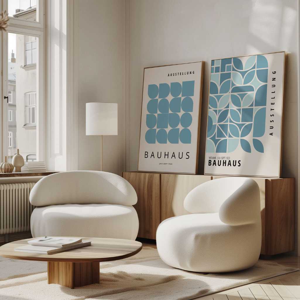 Bauhaus Bleu – Lot de 2 affiches