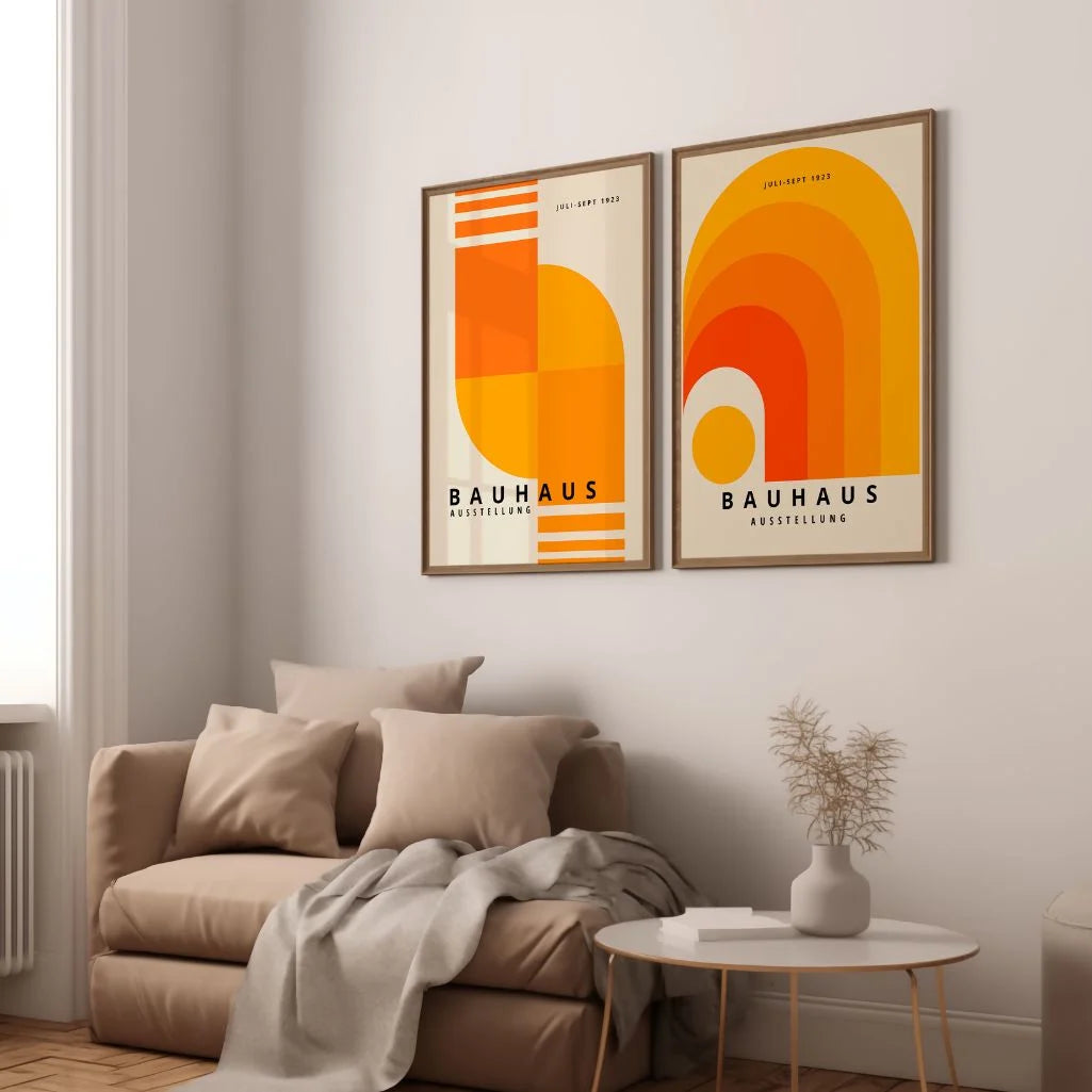 Bauhaus Énergie Orange – Lot De 2 Affiches